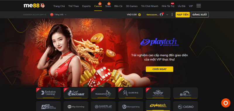 live casino trực tuyến Me88